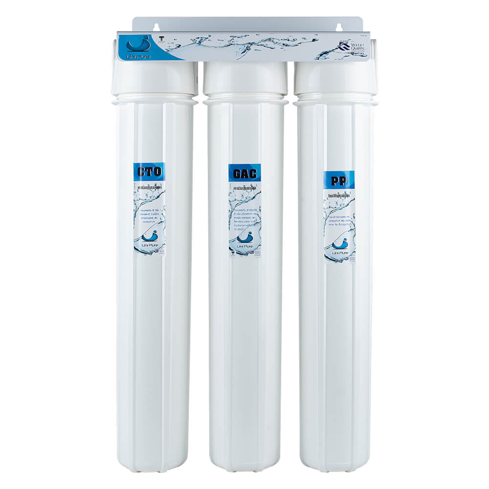 เครื่องกรองน้ำใช้ 3 ขั้นตอน UNI PURE รุ่น UN-T01  ขนาด 20 นิ้ว_1